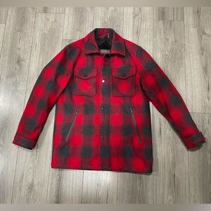 Pendleton Longmont Wool Blend Insulated / Lined Shirt Jacket‎ Red Ombre Sz M